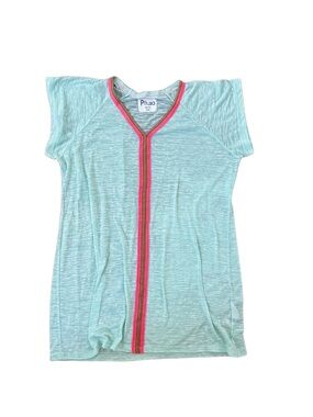 Pitusa Mint Kids Dress with Neon Pink & Multi Trim